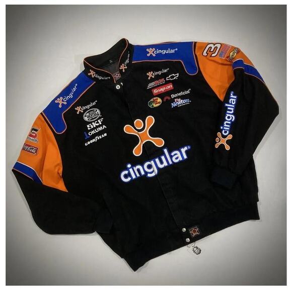 Vintage Jeff Hamilton Cingular AT&T NASCAR Jacket Rare Size XL - Picture 1 of 7